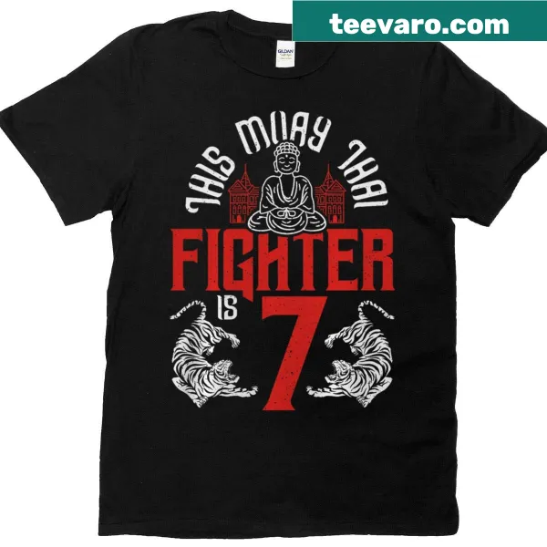 Illustration of a Muay Thai fighter for a child's birthday