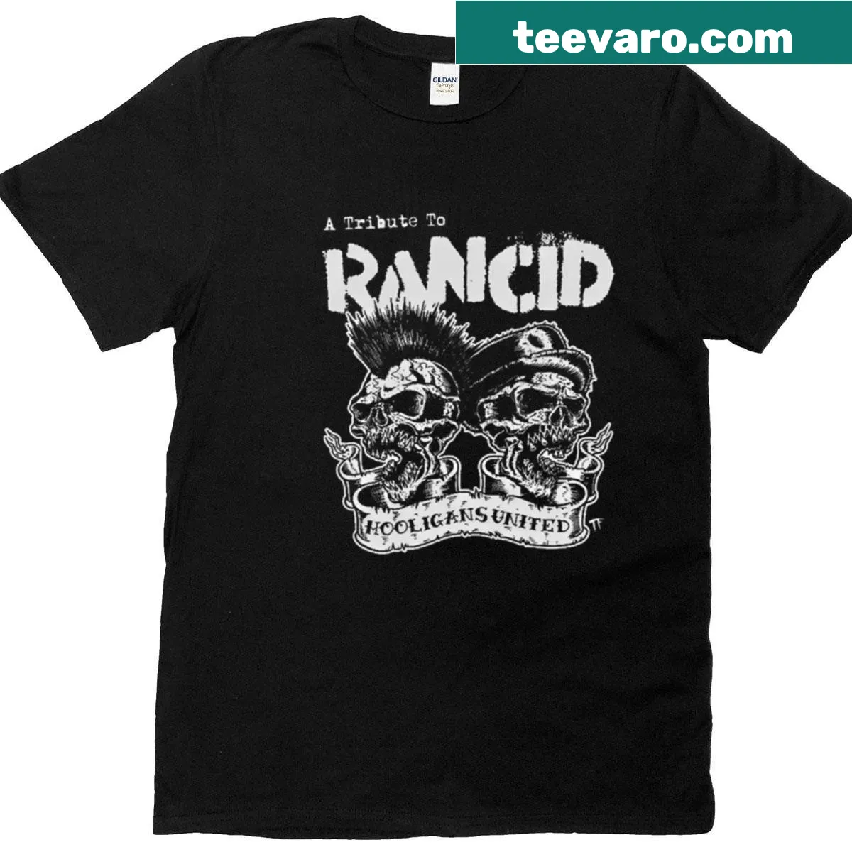 Vintage music-themed t-shirt featuring tours and albums — on a men's t-shirt
