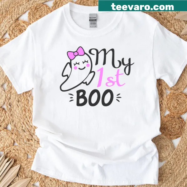 Cute oversized T-shirt for kids with 'My 1st Boo' graphic