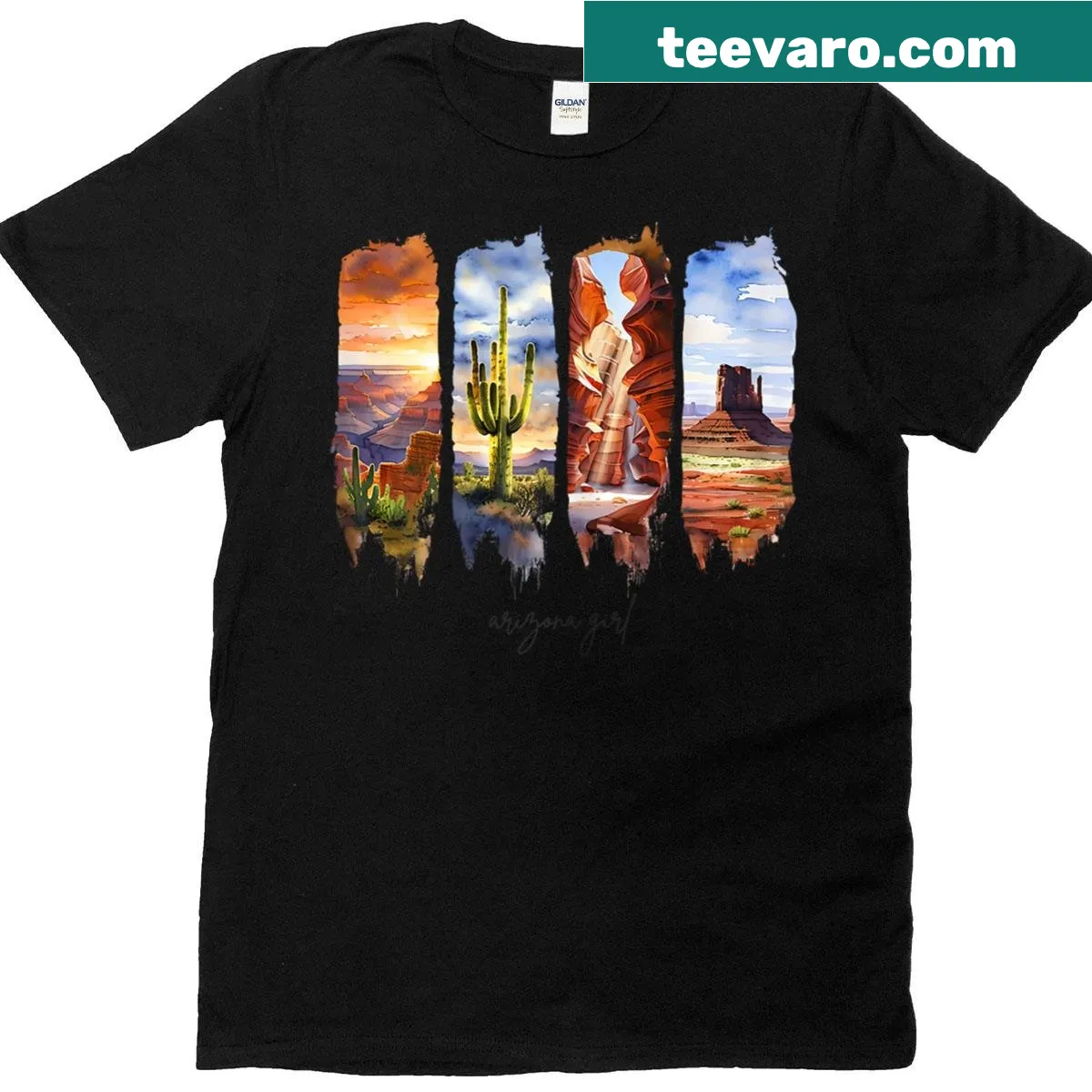 Nature-themed T-shirt featuring a southwest design for outdoor enthusiasts — on a men's t-shirt
