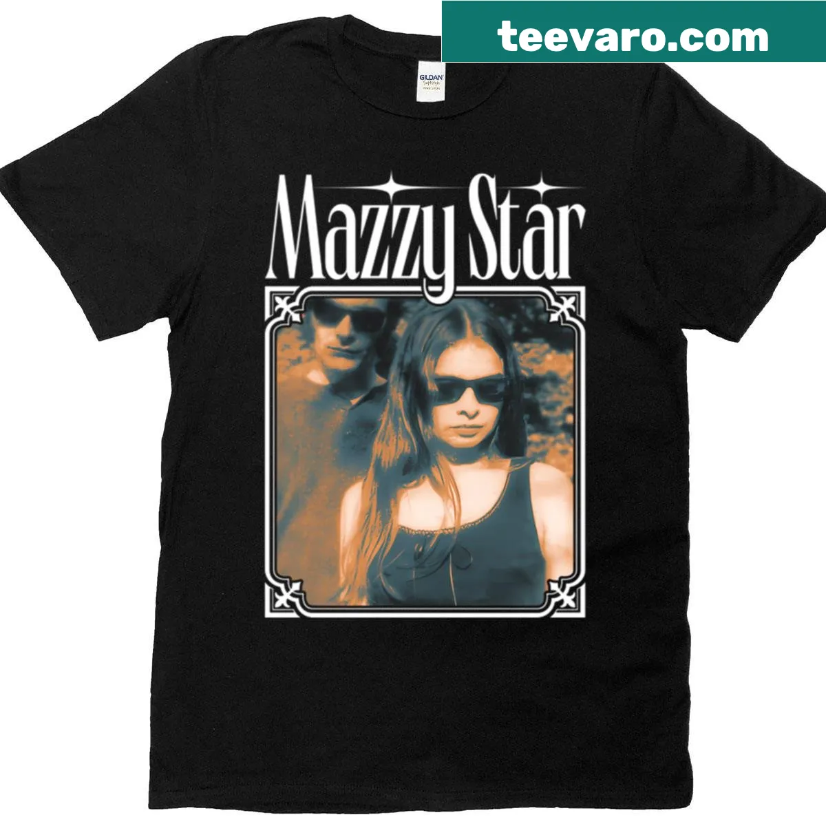 Vintage concert t-shirt celebrating 90s music bands — on a men's t-shirt