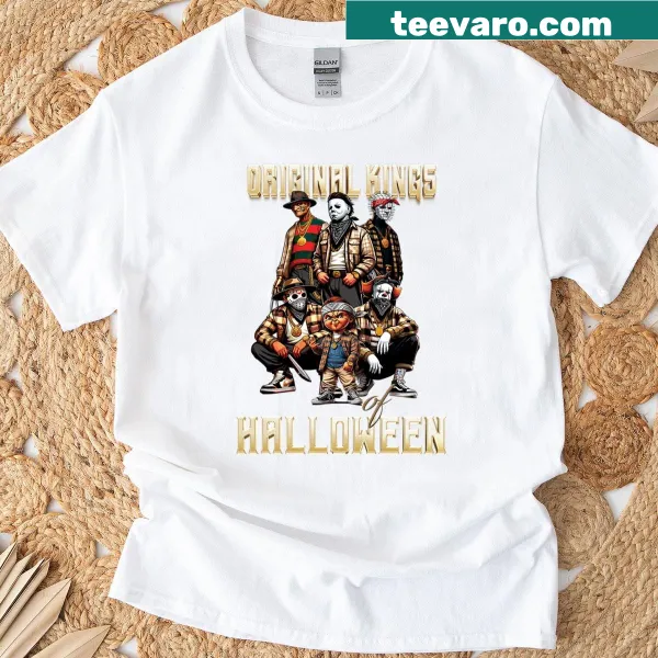 T-shirt with original horror artwork featuring iconic horror characters