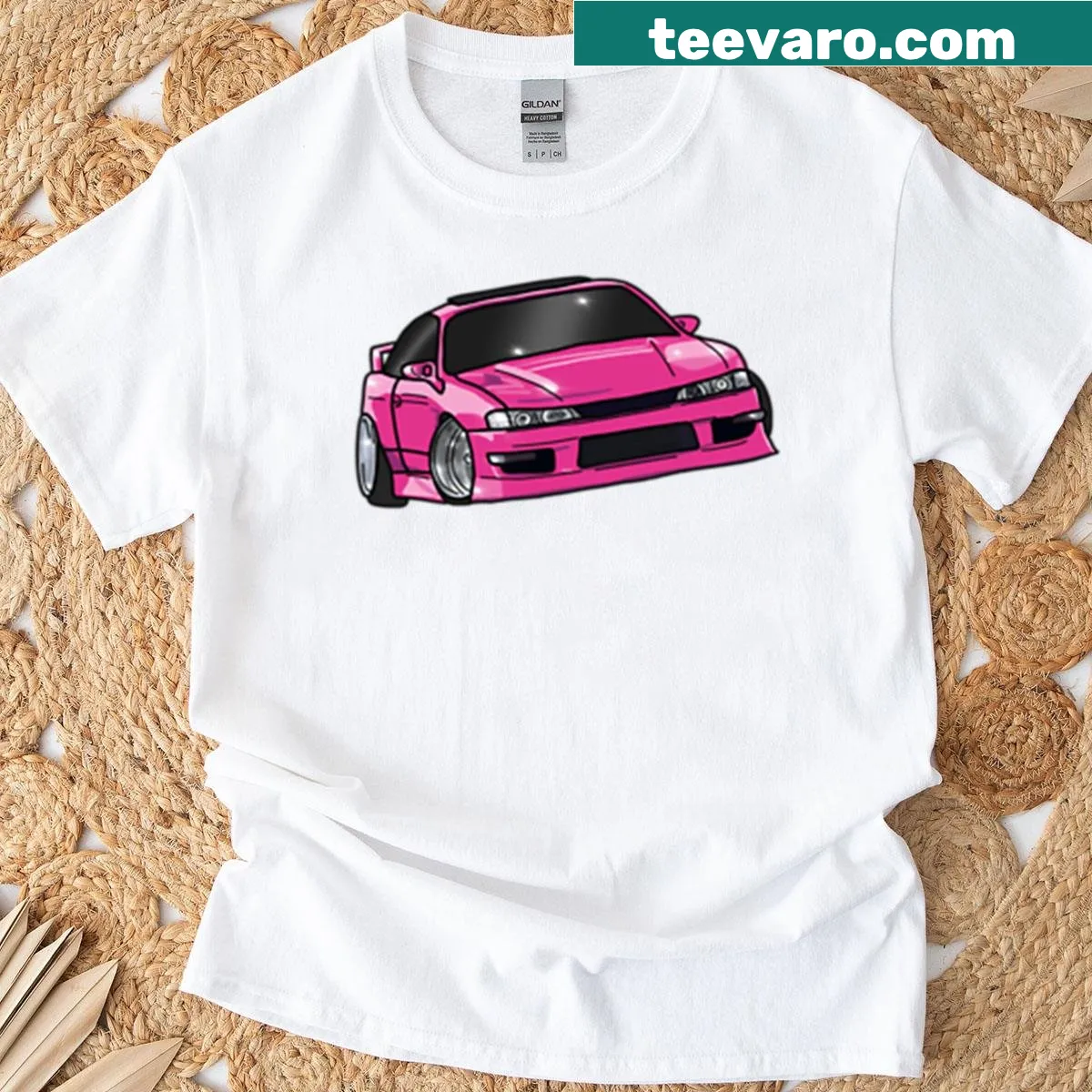 Illustration of JDM Silvia S15 on T-shirt — on a men's t-shirt
