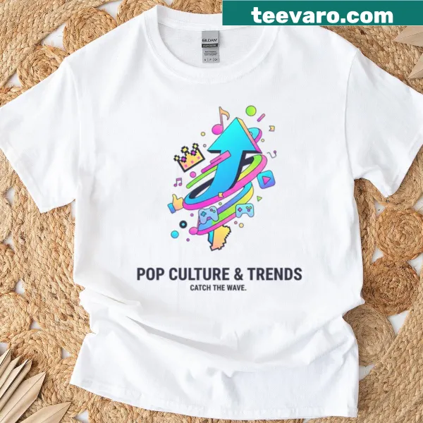 T-shirt with playful typography and trendy graphics about pop culture