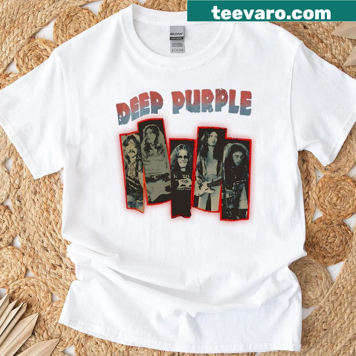 Vintage punk music t-shirt featuring funny lyrics from 70s and 80s bands — on a men's t-shirt