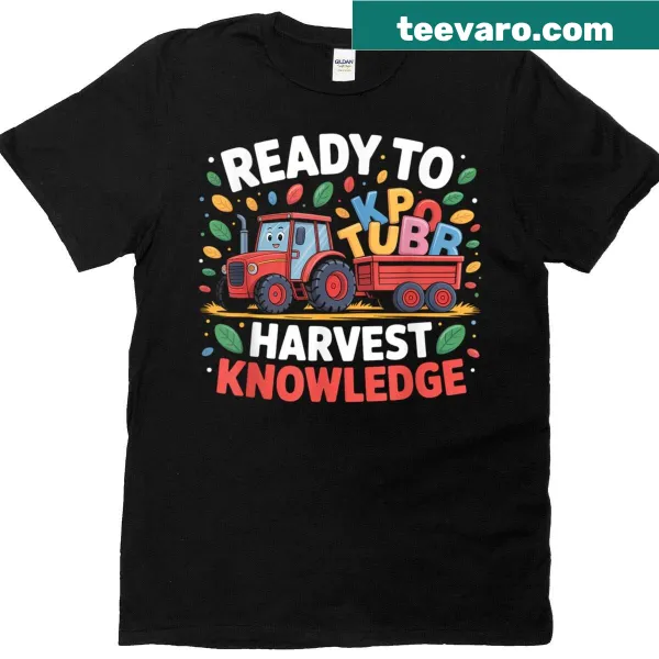 Fall-themed T-shirt with a harvest design promoting knowledge