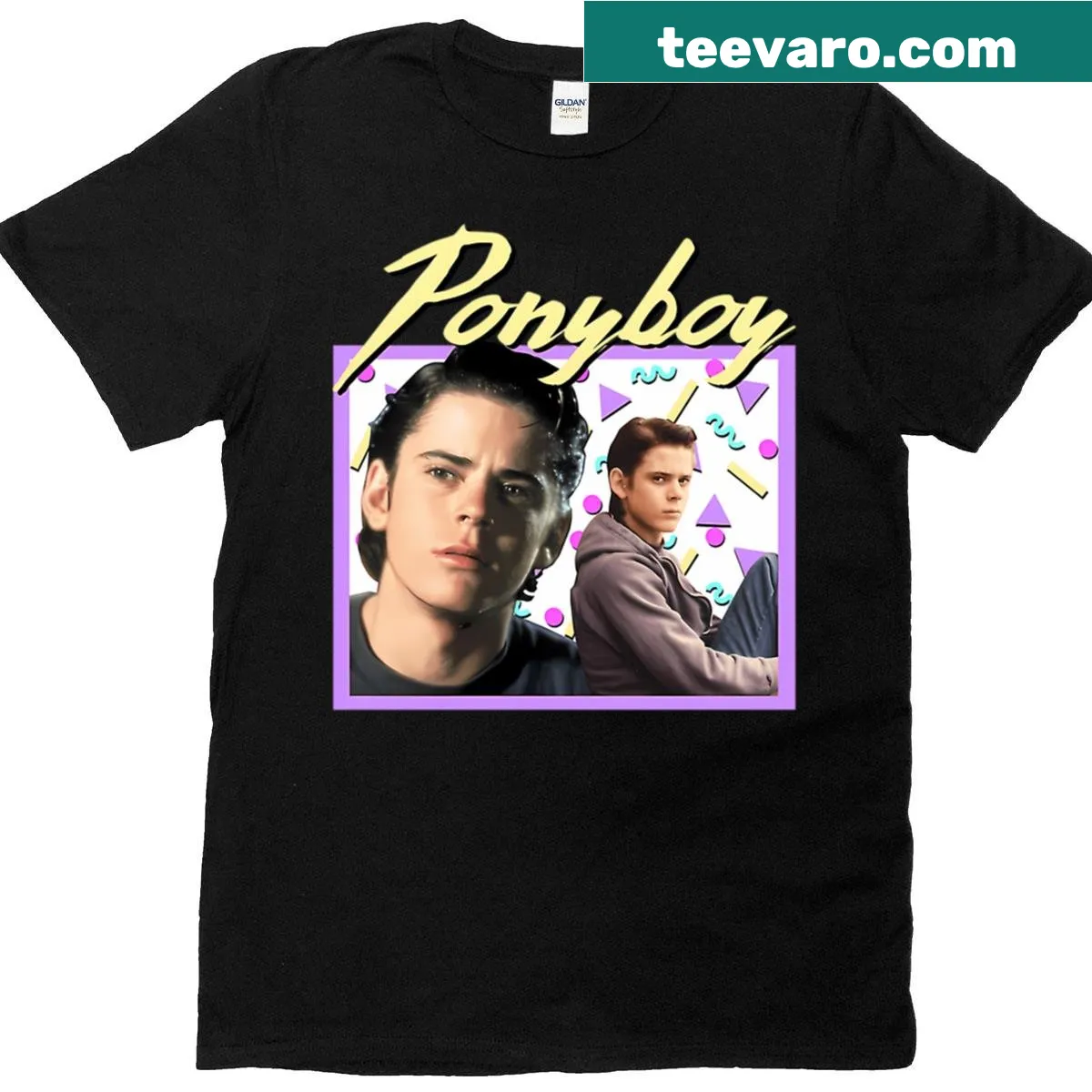 Retro graphic celebrating 80s movies on a T-shirt — on a men's t-shirt