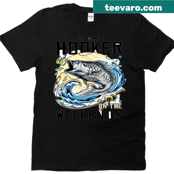 Illustrative T-shirt featuring a whimsical shiny fish design.