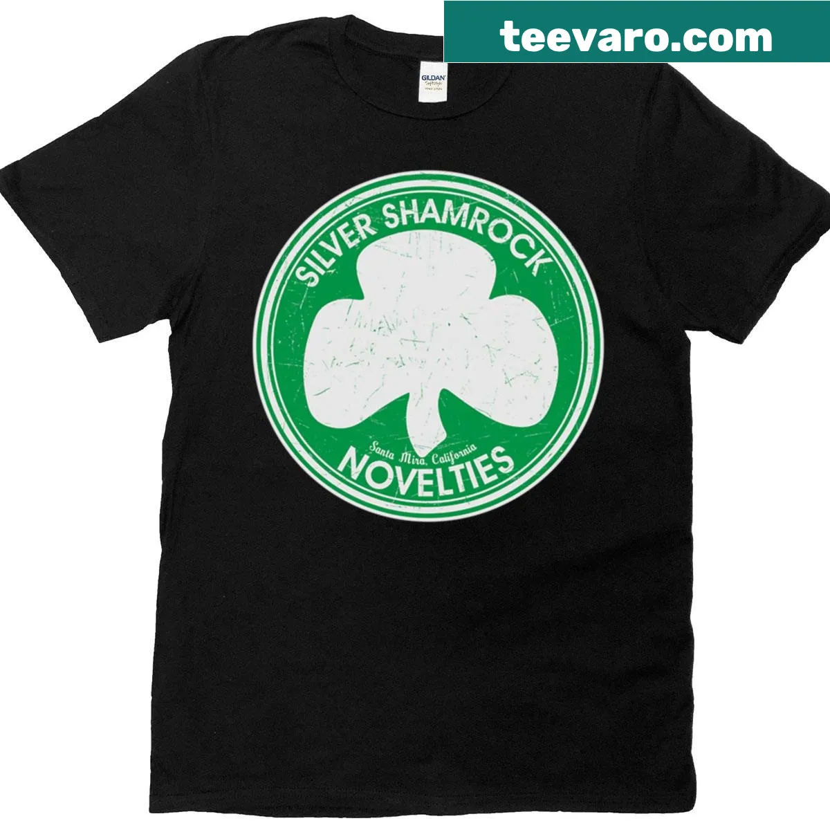 Vintage-inspired oversized Halloween t-shirt with spooky imagery — on a men's t-shirt