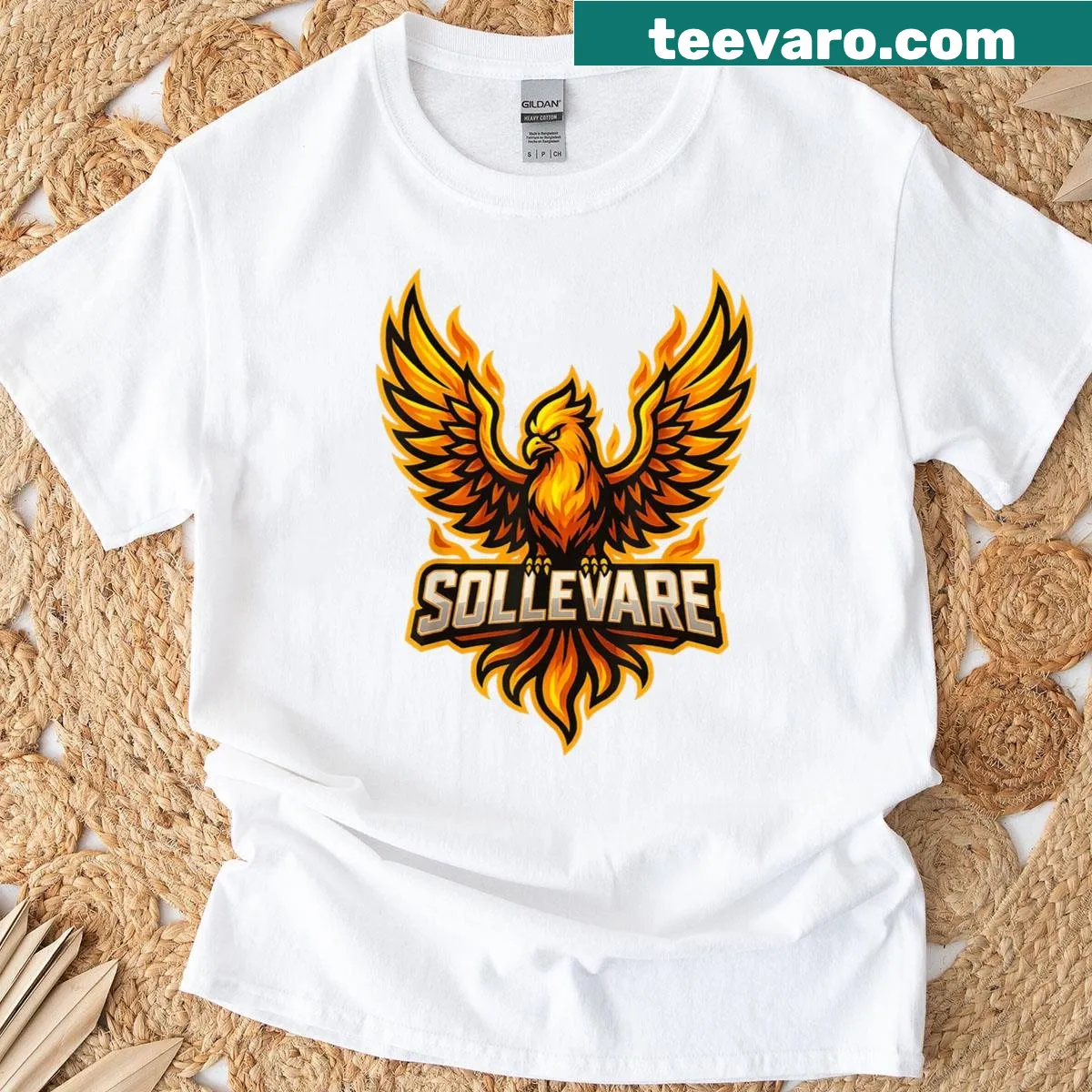 Illustrative graphic of 'House of Uplifting Givers' on a t-shirt — on a men's t-shirt