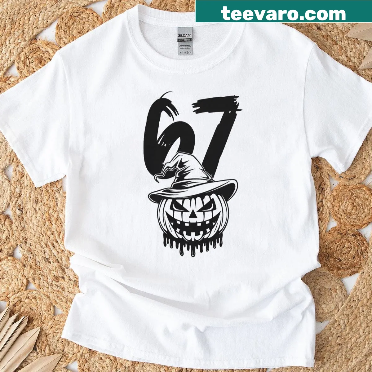 Halloween-themed t-shirt with humorous Spooky Squad quote — on a men's t-shirt