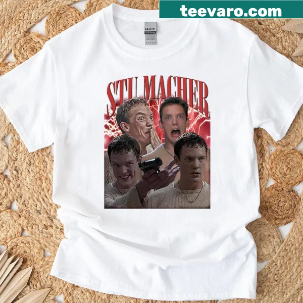 Vintage distressed bootleg t-shirt featuring Stu Macher from Scream
