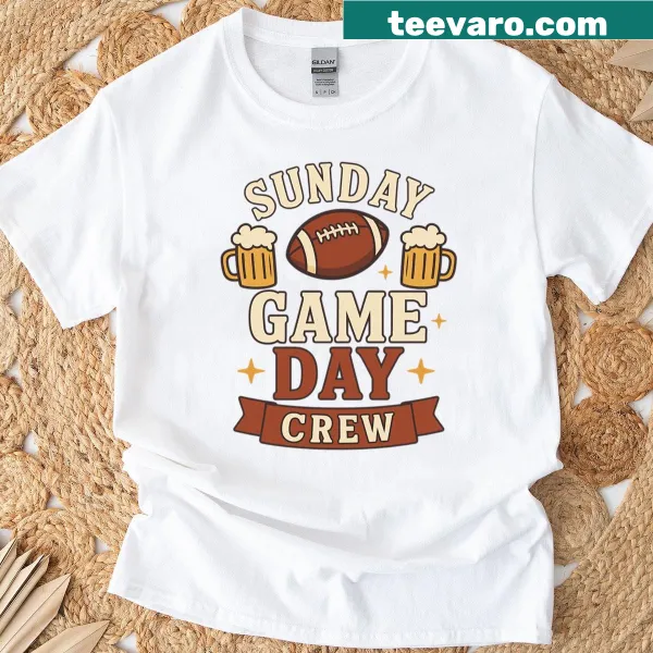 Typographic Game Day football t-shirt for fans and crew