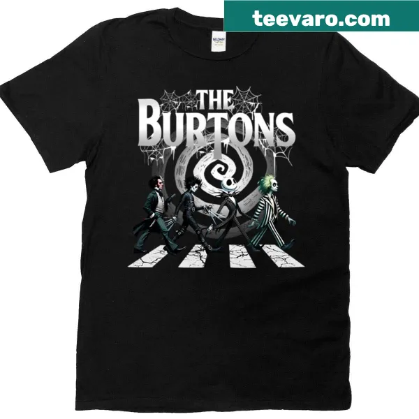 Typography design featuring 'The Burtons' on a T-shirt