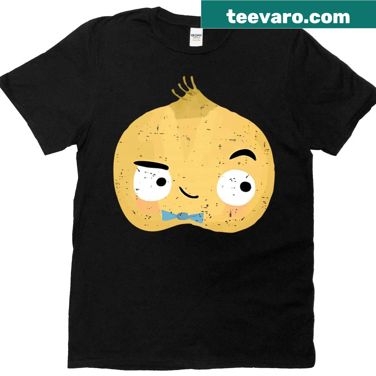 Cartoon Cool Bean and Good Egg graphic for teachers' Halloween T-shirt — on a men's t-shirt