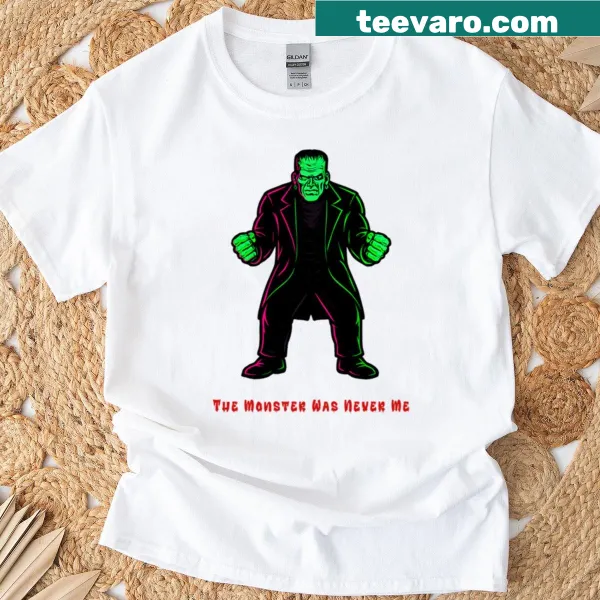 Oversized T-shirt with a playful monster-themed graphic