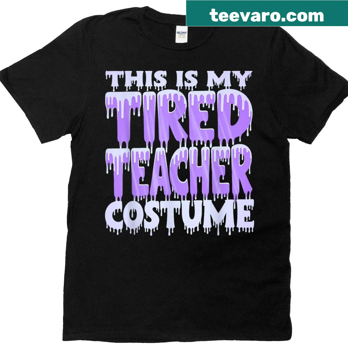 Humorous teacher Halloween T-shirt with ice cream graphic — on a men's t-shirt