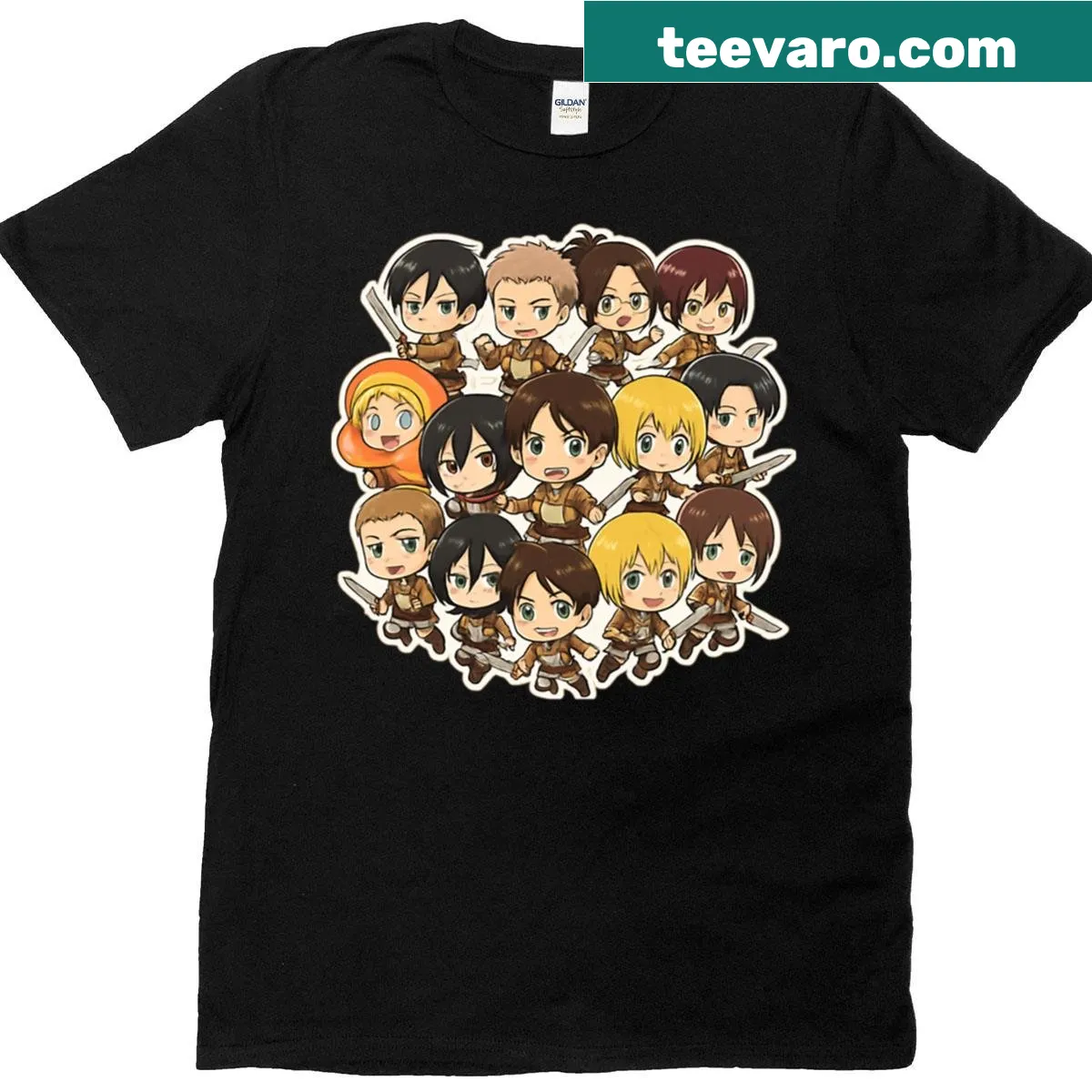 Chibi beast graphic T-shirt with playful design for fans — on a men's t-shirt
