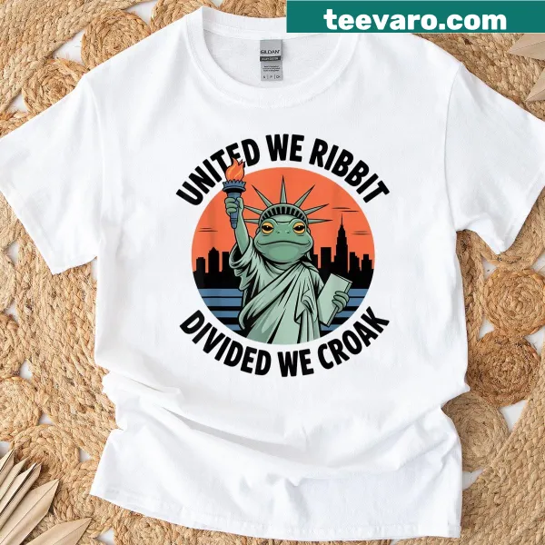 Illustration of a frog as the Statue of Liberty on a t-shirt