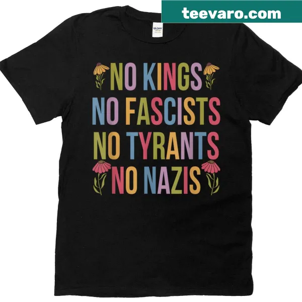 Minimalist T-shirt with vintage floral and abstract text