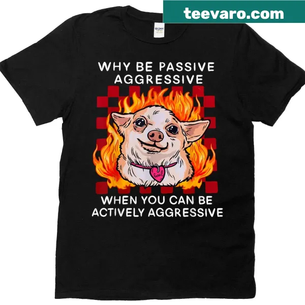 Edgy T-shirt with a humorous phrase questioning passive aggression.