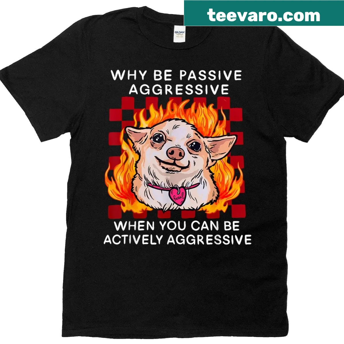 Edgy T-shirt with a humorous phrase questioning passive aggression. — on a men's t-shirt