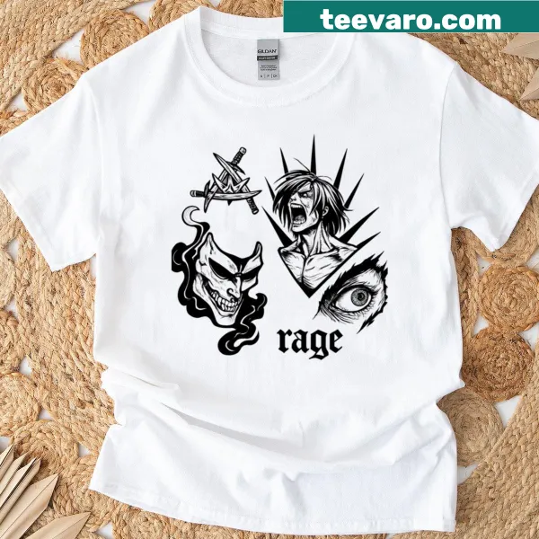 T-shirt with a whimsical design of wings and emotional elements.