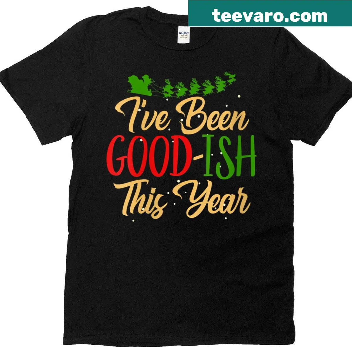 Funny Christmas t-shirt with playful message — on a men's t-shirt