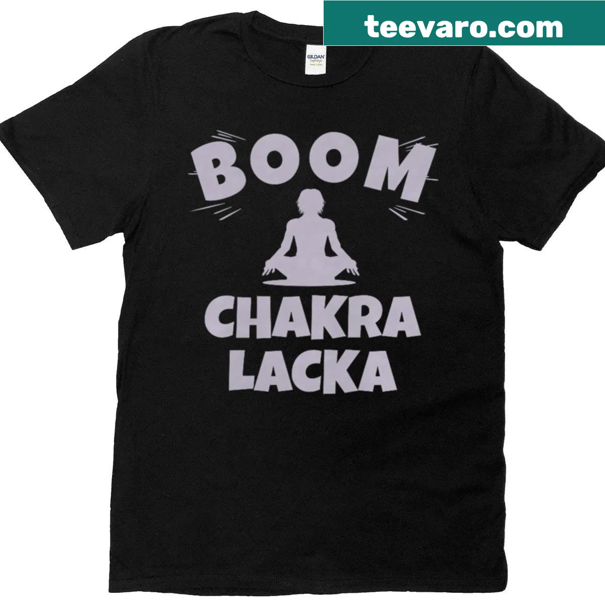 Funny yoga-themed saying on casual T-shirt — on a men's t-shirt
