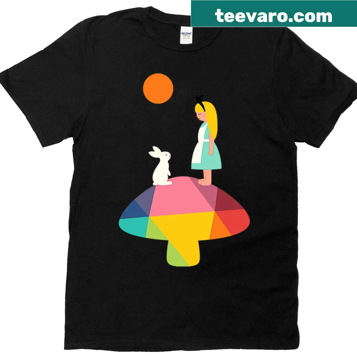 T-shirt featuring a whimsical travel illustration that evokes adventure — on a men's t-shirt