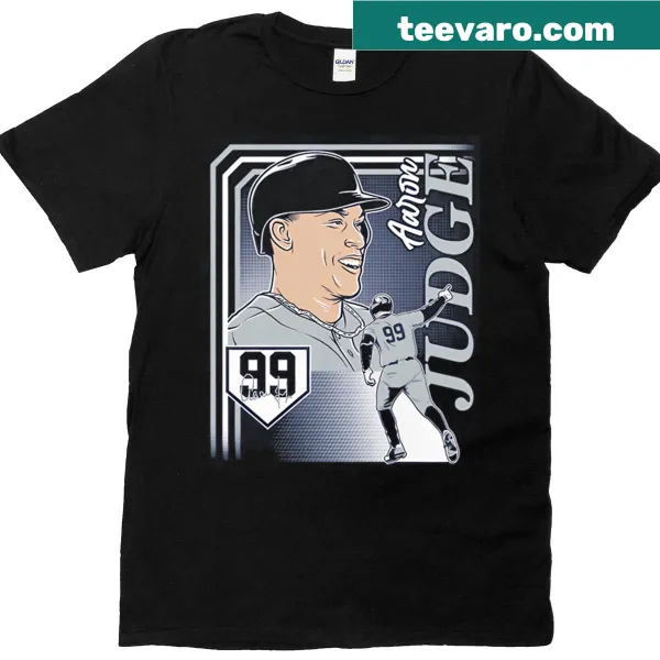 Collage of Aaron Judge moments in an artistic frame on T-shirt