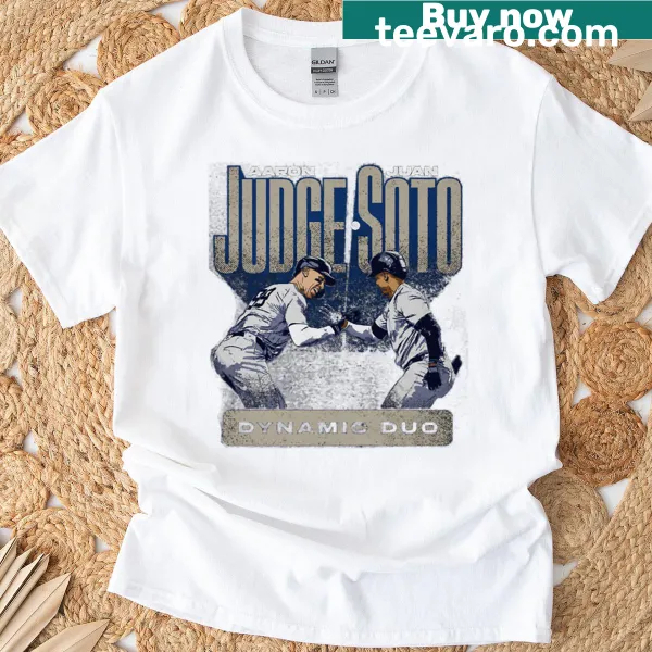 T-shirt featuring Aaron Judge and Juan Soto illustrations