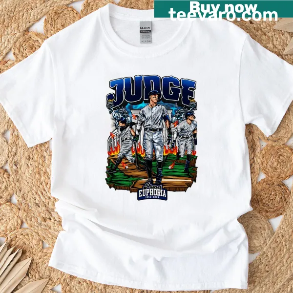 Aaron Judge collage t-shirt featuring images and graphics