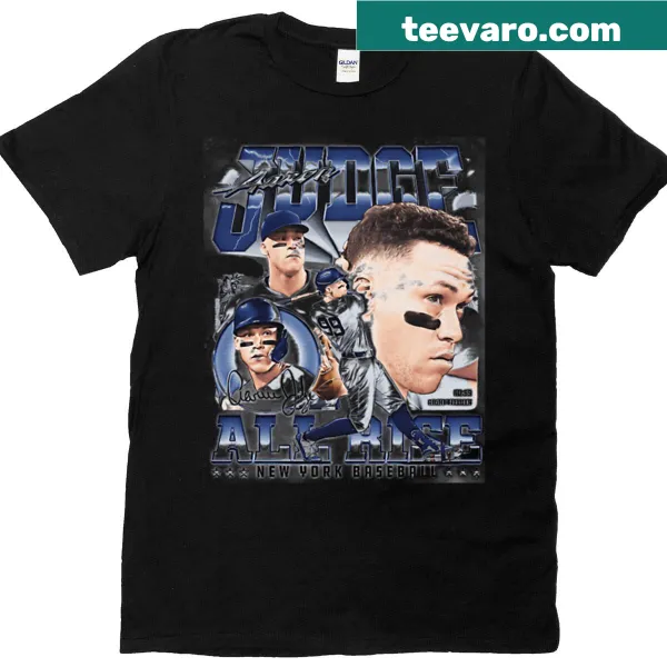 Vintage retro Aaron Judge T-shirt featuring a New York logo