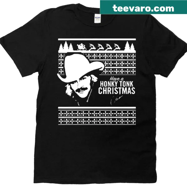 Alan Jackson Honky Tonk Christmas T-shirt with holiday-themed text