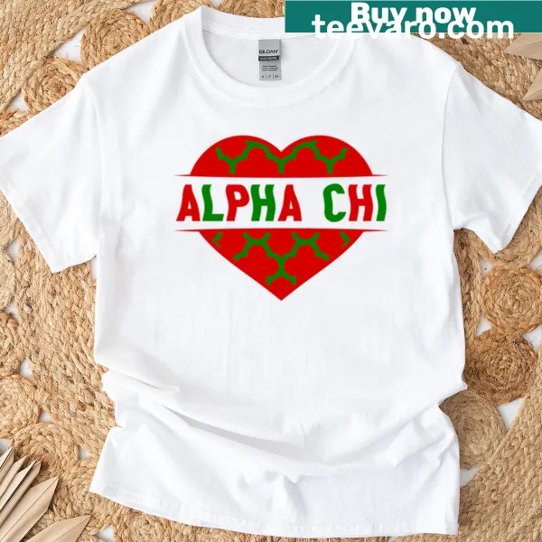 Playful t-shirt with Alpha Chi sorority design