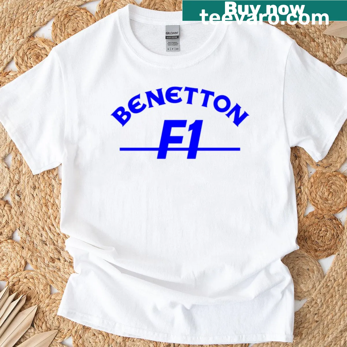 Benetton F1 Team 93 T-shirt with Camel sponsor logo — on a men's t-shirt
