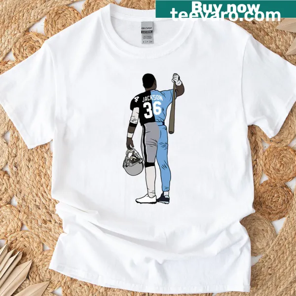 Tribute T-shirt featuring Bo Jackson's name and sports graphics