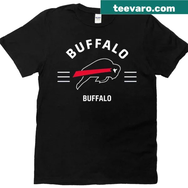 Vintage distressed t-shirt featuring a charging buffalo and football theme