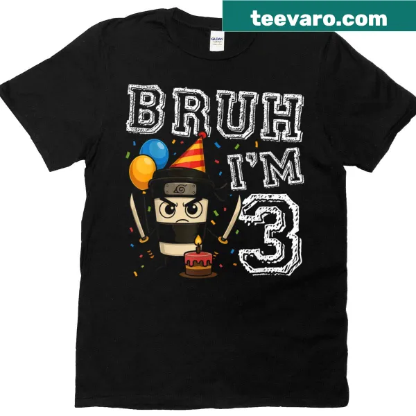 Funny kids T-shirt for age 3 with humorous saying