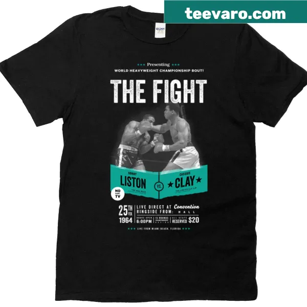 Cassius Clay vs Sonny Liston boxing T-shirt