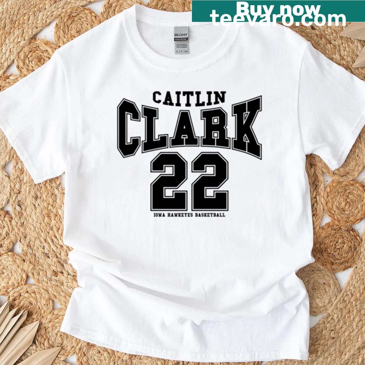 Catlin Clark Iowa Basketball T-shirt with player's name and number — on a men's t-shirt