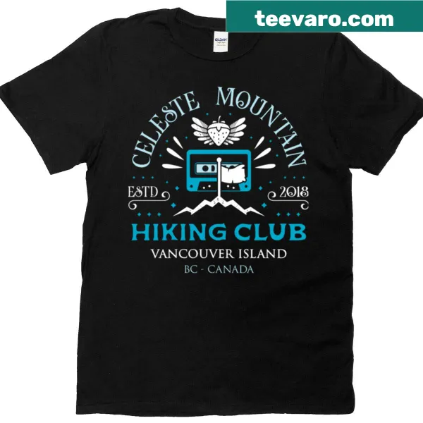 Hiking club T-shirt featuring Celeste Mountain design