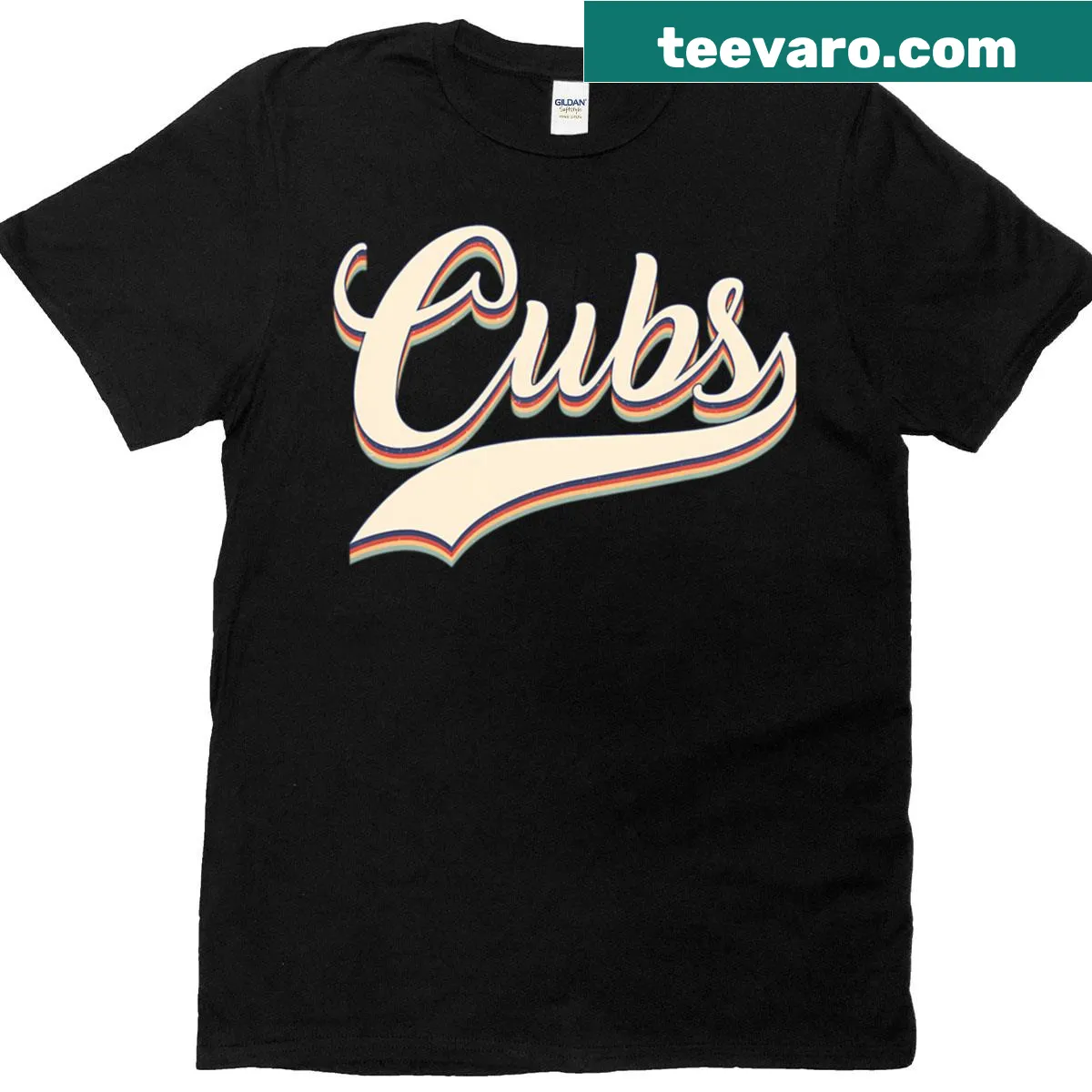 Personalized vintage Cubs sport name T-shirt design — on a men's t-shirt