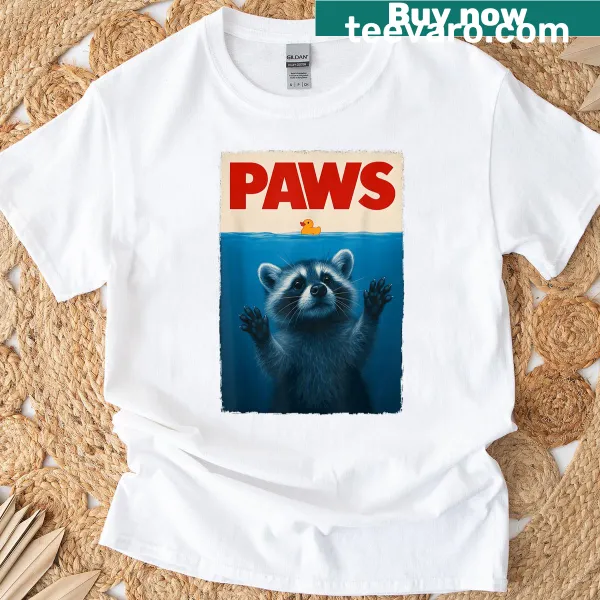 Funny raccoon t-shirt featuring a cute cartoon graphic