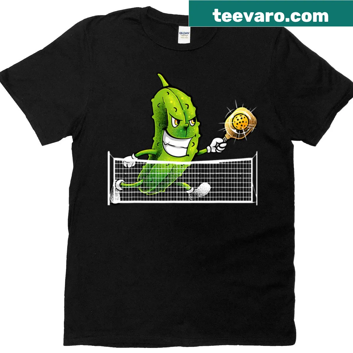 Cute cartoon pickleball design for kids T-shirt — on a men's t-shirt