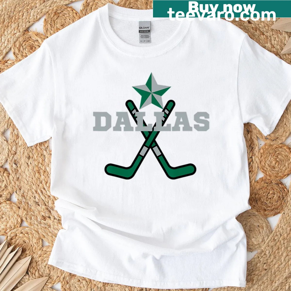 Vintage Dallas Sports ice hockey team T-shirt — on a men's t-shirt