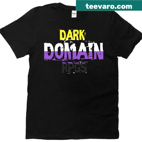 Nonbinary pride logo T-shirt design for Dark Domain