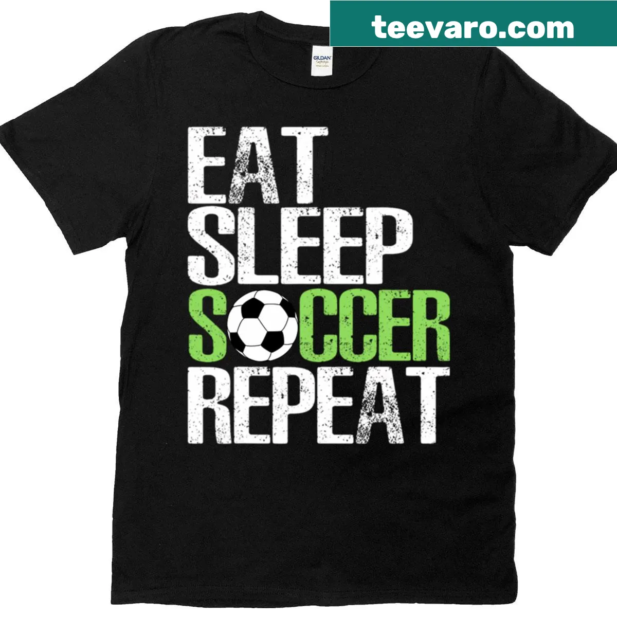 Eat Sleep Soccer Repeat T-shirt for sports lovers — on a men's t-shirt