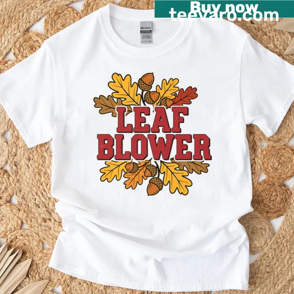 Cartoon design of a leaf blower costume for Halloween